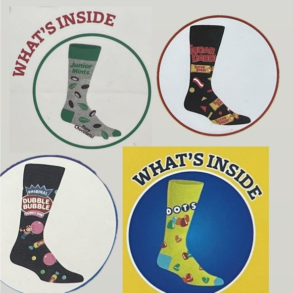 Junior Mints, Sugar Daddy, Dots, Dubble Bubble Socks - Picture 2 of 5